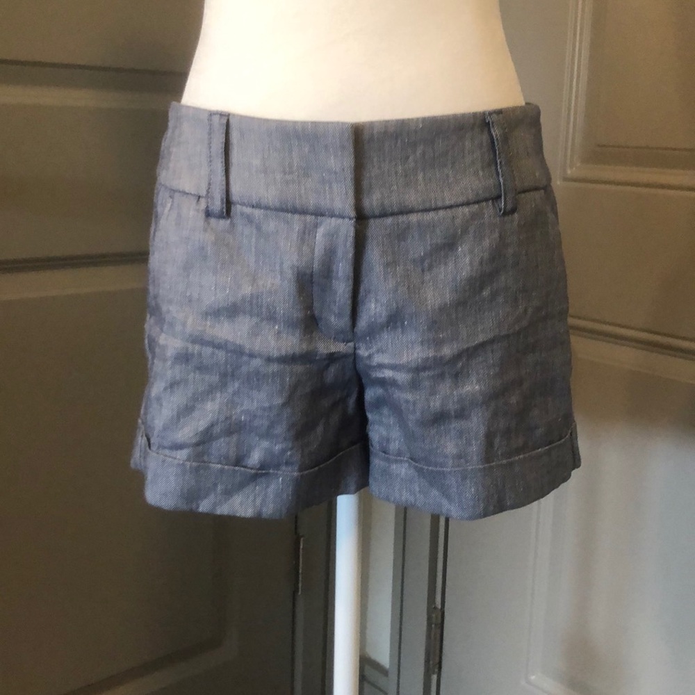 Express chambray trouser shorts